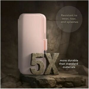 dbramante1928 ApS Lynge Carrying Case (Wallet) Apple iPhone 17 Smartphone - Pink Sand - Stain Resistant - Leather Body - 1