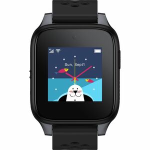 TCL MOVETIME MT46X Smartwatch - Kinder - Schwarz, Grau Body Color - Wireless LAN - 4G - Kamera, Push-Benachrichtigung, SMS