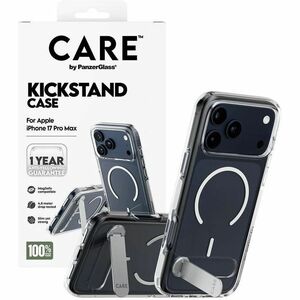 CARE Kickstand Case for Apple iPhone 17 Pro Max Smartphone - Transparent - Drop Resistant, Crush Resistant - Plastic - Wir