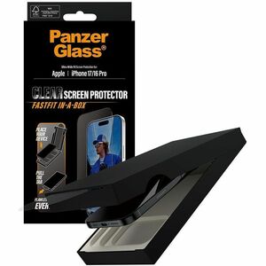 PanzerGlass Glass Screen Protector for Apple iPhone 16 Pro, iPhone 17 - Clear - For Widescreen OLED iPhone 16 Pro, iPhone 
