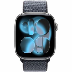 Apple 46mm Anchor Blue Sport Loop - Adjustable - One Size - Hook & Loop Attachment - Anchor Blue - Nylon, Polyester, Spand