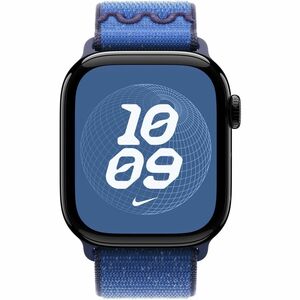 Apple 42mm Blue Ribbon Nike Sport Loop - Adjustable - One Size - Hook & Loop Attachment - Blue Ribbon - Polyester, Nylon, 