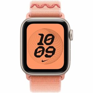 Apple 40mm Alpenglow Pink Nike Sport Loop - Adjustable - One Size - Hook & Loop Attachment - Alpenglow Pink - Polyester, S