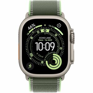 Apple Einstellbar Smartwatch-Band - Small (S)/Medium (M) - Trail-Loop Aufsatz - Grün, Neon - Nylongewebe, Titan, Polyester
