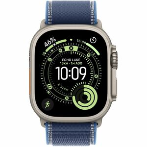 Apple Adjustable Smartwatch Band - 1 - Small (S)/Medium (M) - Trail Loop Attachment - Bright Blue, Blue - Nylon Weave, Tit