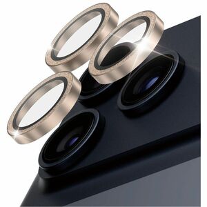 PanzerGlass Hoops Camera Lens Protector - Glitter Gold - Glass, Silicone