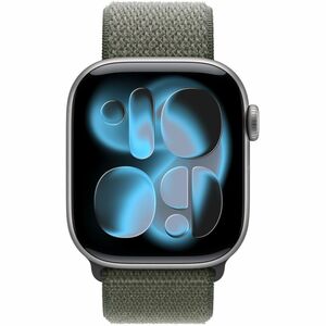 Apple Adjustable Smartwatch Band - One Size - Hook & Loop Attachment - Forest - Nylon, Polyester