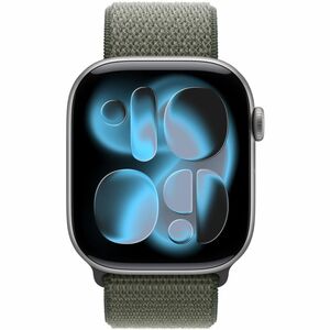 Apple Adjustable Smartwatch Band - One Size - Hook & Loop Attachment - Forest - Nylon, Polyester