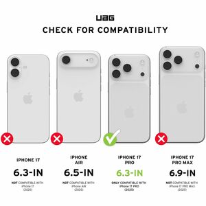 Urban Armor Gear Plyo Case for Apple iPhone 17 Pro Smartphone - Ice/Rose Gold - Drop Resistant, Impact Resistant, Scratch 