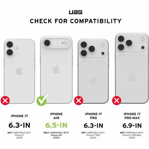 Urban Armor Gear Plyo Case for Apple iPhone Air Smartphone - Ice/White - Drop Resistant, Impact Resistant, Scratch Resista