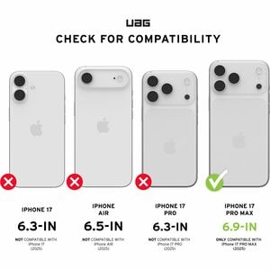 Urban Armor Gear Pathfinder Clear Carrying Case for 17.5 cm (6.9") Apple iPhone 18 Pro Max, iPhone 17 Pro Max Smartphone -