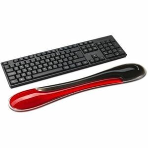 Kensington Slim Duo Gel Wrist Rest - 18 mm x 490 mm x 95 mm Dimension - Black, Red - Gel - Strain Resistant - Keyboard - R