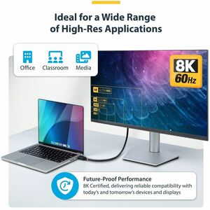 StarTech.com 50cm (1.6ft) Certified Ultra High Speed HDMI Cable, 8K 60Hz/4K 120Hz, HDMI 2.1 Cable with HDR10+ / eARC, 48Gb