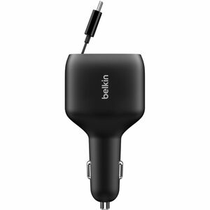 Belkin BoostCharge 75 W Auto Adapter - Universal Adapter - 1 USB - 1 USB Type-C - For Notebook, iPhone, MacBook - 75 cm Cable