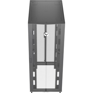 VERTIV VR 42U Rack Cabinet for Server, LAN Switch, Patch Panel - 800 mm Rack Width x 1115 mm Rack Depth - Black - Steel - 