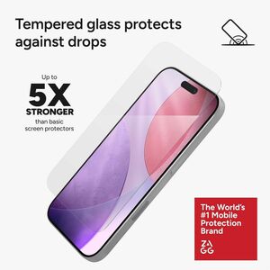 InvisibleShield Glass Elite. Markenkompatibilität: Apple, Kompatibilität: iPhone 17 Pro, Schutzfunktion: Bruchfest, Staubr