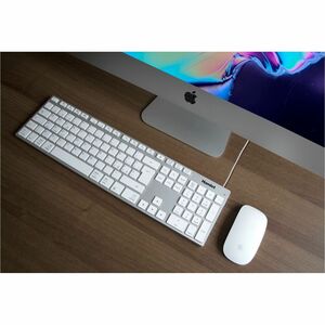 Hamlet Tastiera USB Multimediale per Mac, Doppia connessione USB-A + USB-C. Design in alluminio con tasti a basso profilo.