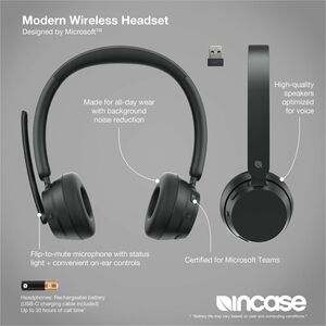 Modern Wireless Headset Black