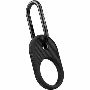 Caseology Vault Rugged Carrying Case Apple AirTag - Black - Thermoplastic Polyurethane (TPU) Body - Carabiner Clip
