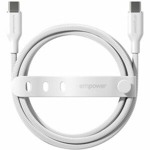 PanzerGlass empower™ by ® Racing 60W USB-C to USB-C Cable | USB 2.0 | 2M | Silver White. Product colour: White