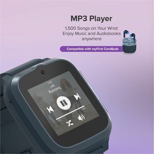 myFirst Fone S3+ Smart Watch - Square - Children - Temperature Sensor, Heart Rate Monitor - Camera, Text Messaging, Music 