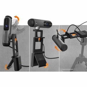 j5create JVU302-N Webcam - 5 Megapixel - 60 fps - Black - USB 2.0 Type A/USB Type C - 1 Pack(s) - 2K, Full HD - 2560 x 144