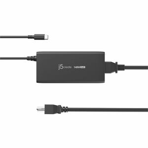 j5create JUP17140 140 W Adaptador de CA - Adaptador universal - para Gaming Notebook, Estação de ancoragem, PC Tablet, Sma