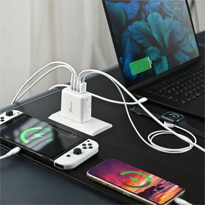 j5create JUP4370EF-N 70 W AC Adapter - 1 Pack - Universal Adapter - 3 USB Type-C - For MacBook, Mobile Device, iPhone, iPa