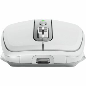Mouse Logitech MX Anywhere 3S - Frecuencia Bluetooth/Radio - USB Tipo C - Darkfield - 6 Botón(es) - Gris - Inalámbrico - R