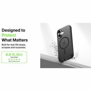 Belkin SheerForce Case for Apple iPhone 17 Smartphone - Textured Bumper - Black - Soft-touch, Translucent - Bump Resistant