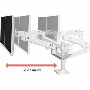 Ergotron Tischhalterung für Monitor, LCD-Display - Weiß - Höhenverstellbar - 2 Unterstützte(r) Display(s)Bildschirmgröße: 