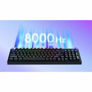 Logitech G G316 X 8K 游戏键盘 - 袖珍的 - 电缆 连接 - USB 3.0 A 型 接口 - RGB LED - 黑 - 线性机械 按键开关 - 98 Key(s) - Windows 10, Mac OS X 12.0