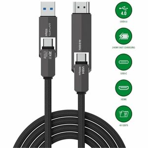 4smarts ComboCord 1,50 m USB-C/USB-A/HDMI AV-/Datenkabel - 1 - Cable for Notebook, Tablet, Smartphone, Monitor, Docking St