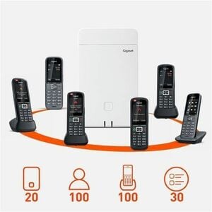 Gigaset N770 IP PRO IP DECT Phone Base Station - Polar White - 300 m Range - 30 Simultaneous Calls