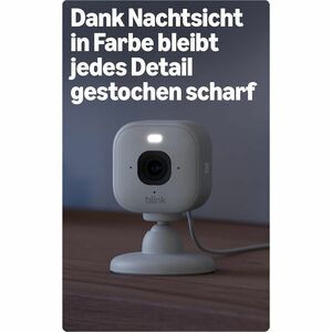 Blink Mini Indoor/Outdoor 2K Network Camera - Colour - 1 - White - Colour Night Vision - 2560 x 1440 - 4x Optical - USB - 