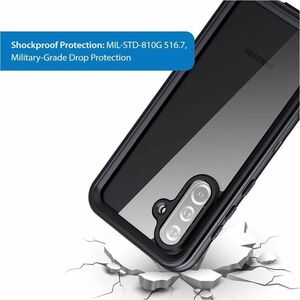 Strike Waterproof Case for Samsung Galaxy A36 (Black) - For Samsung Galaxy A36 Smartphone - Black, Clear - Water Proof, Dr