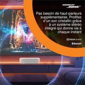 Epson Lifestudio Grand EH-LS670W Ultra Short Throw 3LCD Projector - 16:9 - Desktop, Tabletop - Diamond White - High Dynami