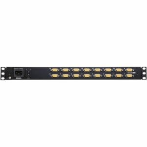 ATEN CL3116 LCD Rack Console - Metal, Plastic - 16 Computer(s) - 47 cm (18.5") LCD - 1920 x 1200 - 1 x USB - 16 x VGA - Ke