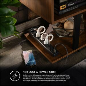 CyberPower CSP604UC Home Office Surge Protector with 1500 J Surge Suppression - Clamping Voltage 800V, 4 ft Cord, NEMA 5-1