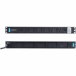 StarTech.com 12-Outlet Rackmount PDU, 1U Server Power Strip, Wide-Spaced Right-Angle Ports, Mounted Power Distribution Uni