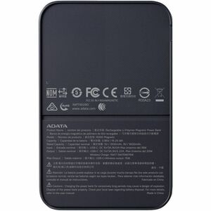 Adata R050 5000 mAh Power Bank - For iPhone, Smartphone - Lithium Polymer (Li-Polymer) - 5000 mAh - 20 W - 3 A, 2.22 A - 5