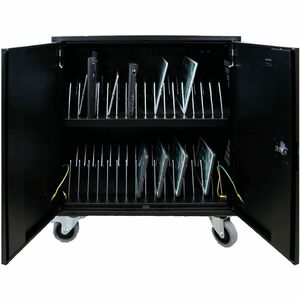 LEBA NoteCart NCF-E-24-SY-SC Ladeschrank - Bildschirmgröße: Bis zu 15,60 Zoll (39,62 cm) - 85,20 cm (33,54 Zoll) Höhe x 88