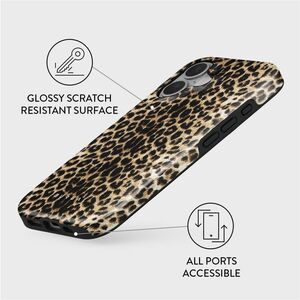 BURGA Case for Apple iPhone 16 Smartphone - Leopard Print, Cheetah, Player - Multicolor - Fade Resistant, Scratch Resistan