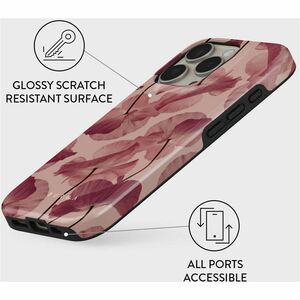 BURGA Case - Tender Kiss, Gold Detail, Dot-Pattern Grip - Impact Absorbing, Scratch Resistant, Drop Resistant, Damage Resi