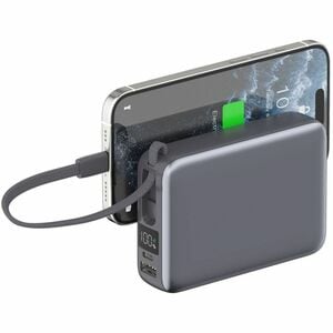 4smarts Pocket Stromspeicher - Grau - für Smartphone, Tablet-PC, Smartwatch, Kabellose Ohrhörer, Kamera, Lautsprecher - 20