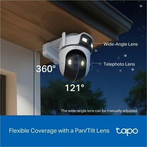 Telecamera di rete Tapo TC47 3 Megapixel Outdoor 2K - Colore - 1 - 30,18 m Infrarossi/Colori Visione notte - H.264 - 2304 
