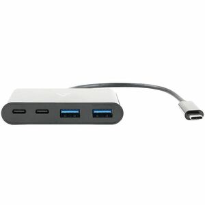 V7 V7UC2A2CHUB-BLK USB Hub - USB Type C - 5 GB/s - Smartphone, Notebook - Black - 4 Total USB Port(s) - PC, Mac