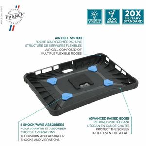 MOBILIS PROTECH Carrying Case Samsung Galaxy Tab Active5 Pro Tablet - Black - Drop Resistant, Shock Resistant, Vibration R