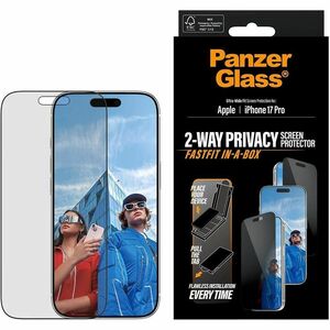 PanzerGlass Glass Privacy Screen Protector for Apple iPhone 17 Pro - For Widescreen OLED iPhone 17 Pro - Drop Resistant, D