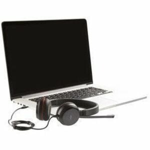 Jabra Evolve 30 II 有线 头戴式, 入耳式 立体声 耳机 - 黑 - Microsoft Teams认证 - 双声道 - 上耳式 - 20 Hz 到 20 kHz - 210 cm 线缆 - 降噪, 驻极体电容器, 单向 麦克